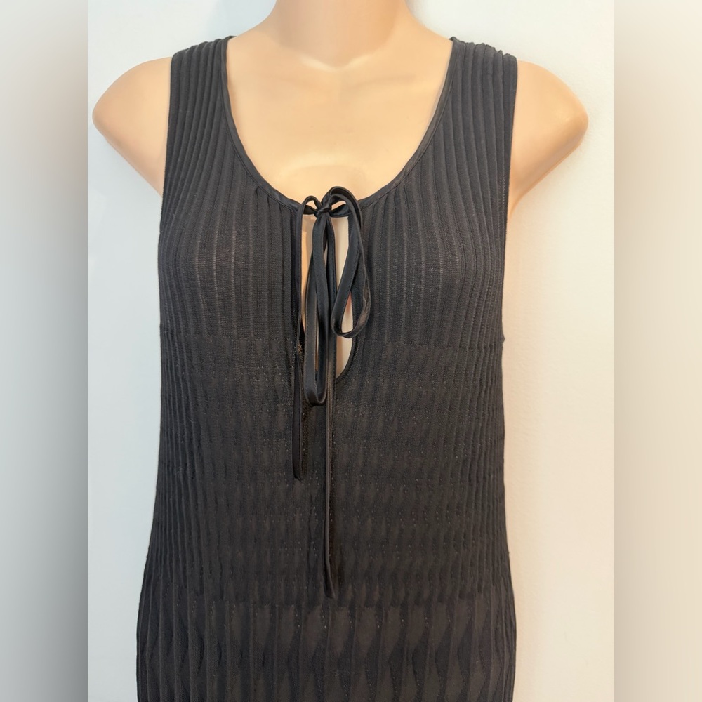 Christian Dior Boutique Diamond Pleated Sheer Knit Vintage Galliano Era 8 S/M - Picture 2 of 10